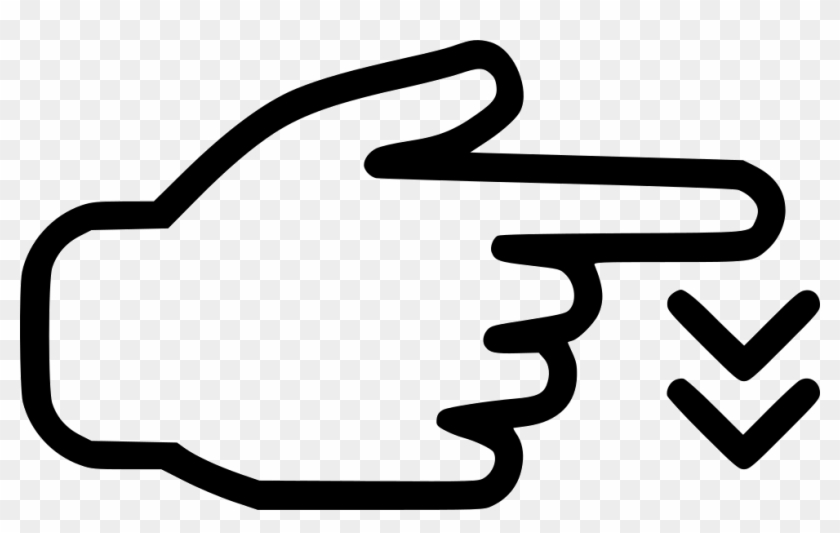 Touch Screen Swipe Hand Finger Down Svg Png Icon Free - Finger Pointing Free Icon #983238