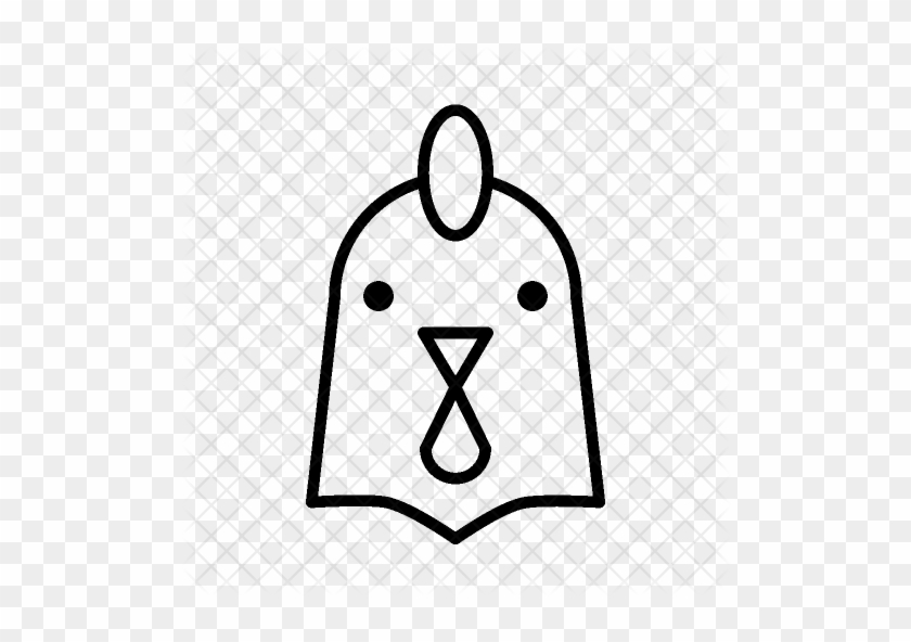 Chicken Icon - Chicken Face Icon #983241
