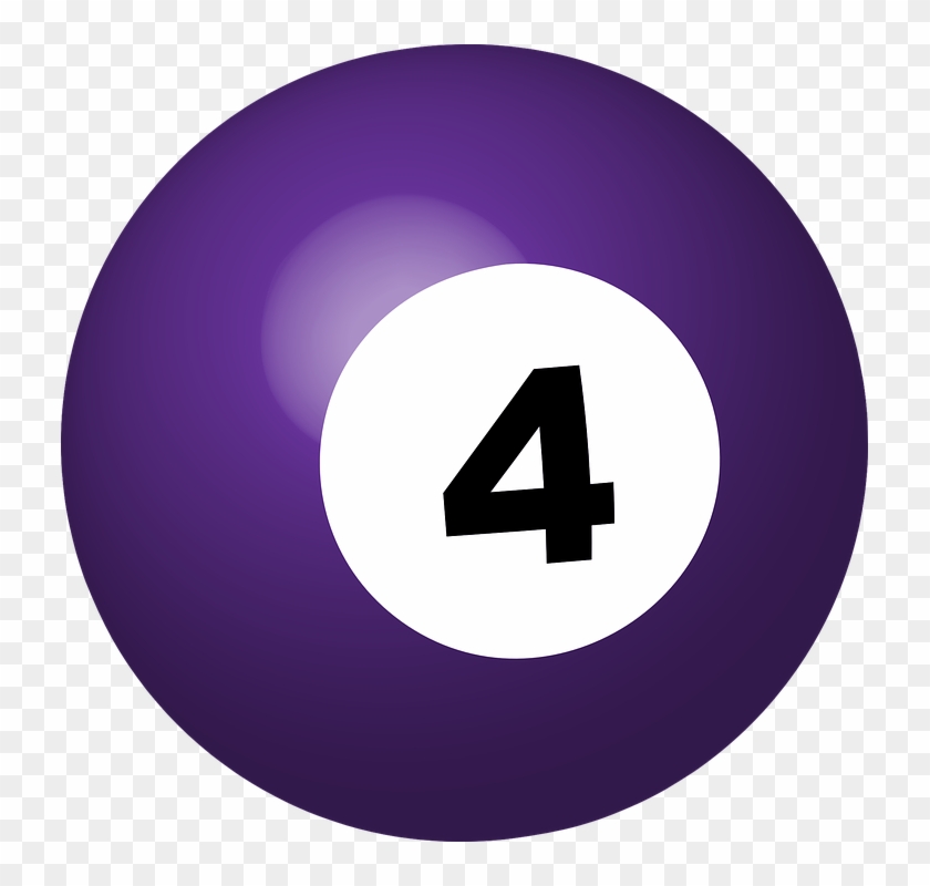 Number 4 Cliparts 4, Buy Clip Art - 4 Ball Pool Png #983335