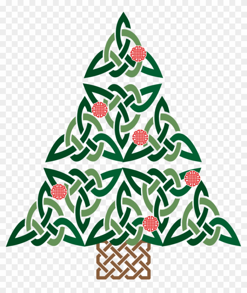 Flans Celtic Christmas Tree - Irish Christmas Decorations Png #983374