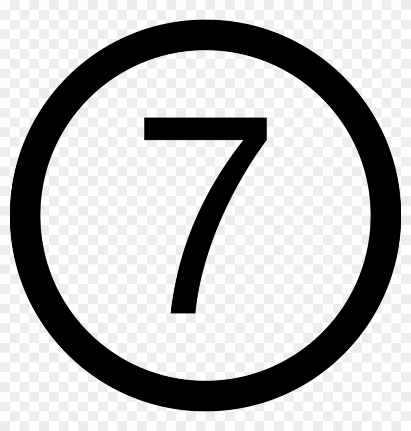 Number Seven In A Circle Comments - Number 2 With Circle #983378
