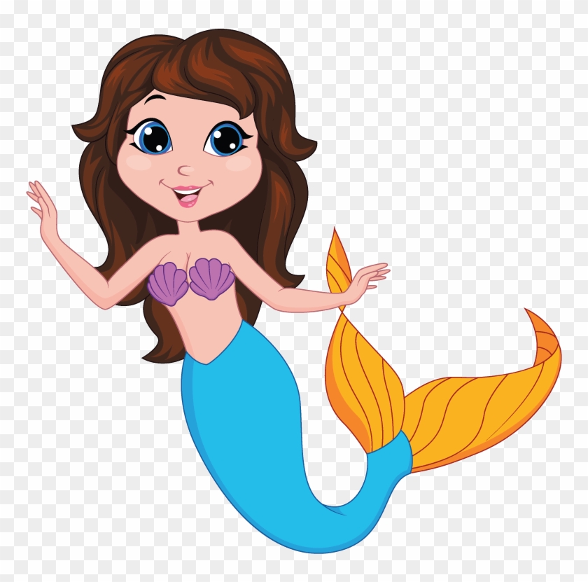 Lovely Mermaid Cartoon Images Wheelchair Kids Decorations - Cartoon Mermaid #983466