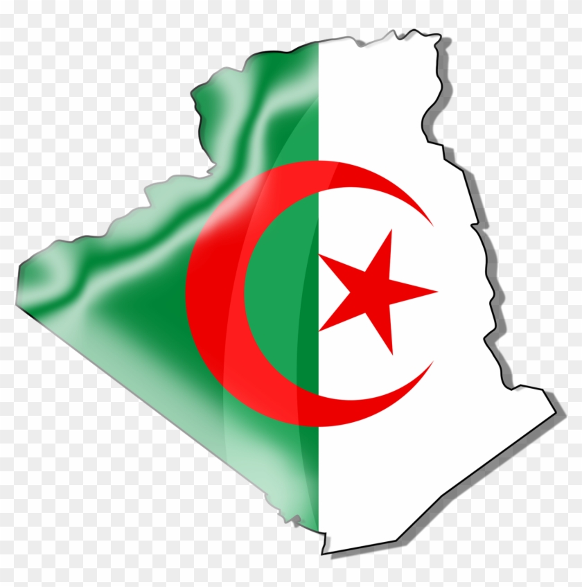 Glossy Graphic Flag Of Algeria - Algeria Flag #983484