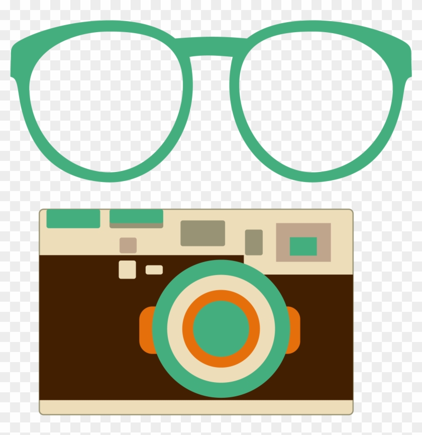 Glasses Camera Clip Art - Vector Graphics #983523
