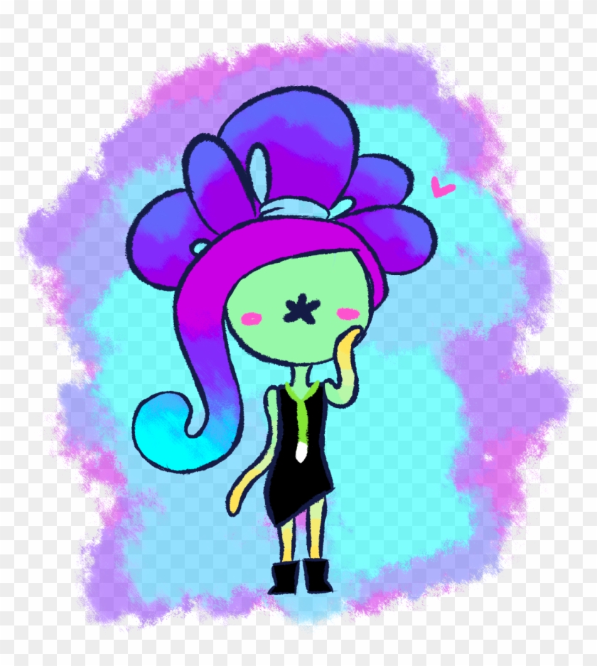 Pink Green Purple Flower Vertebrate Violet Cartoon - Splatoon Cucumber #983919