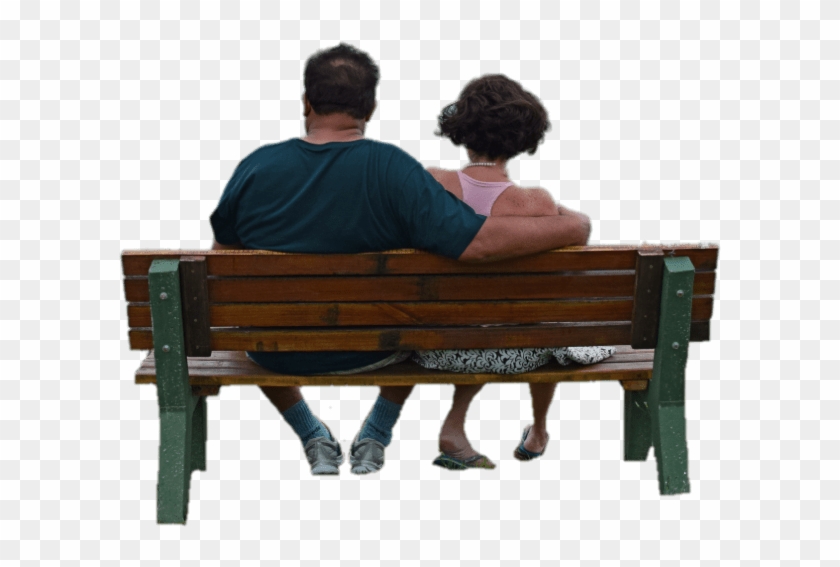 Couple On A Bench Hind View - Portable Network Graphics #983978