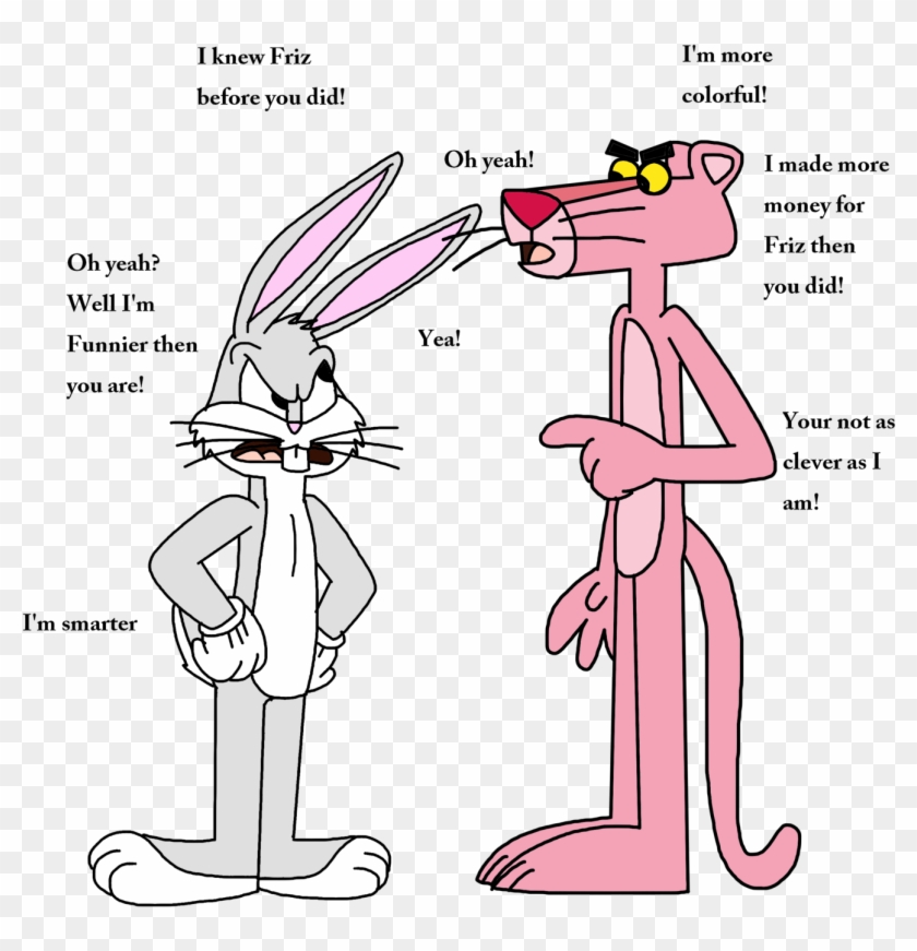 Marcospower1996 Bugs And Pink Panther Arguing About - Cartoon #984077