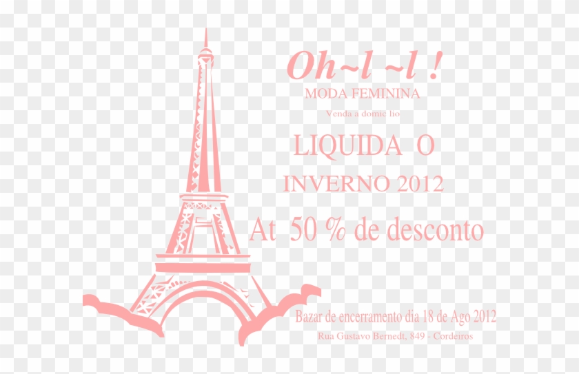 Pink Eiffel Oh La La Clip Art At Clker Com Vector Clip - Eiffel Tower Clip Art #984083