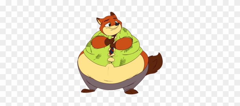 Toon Girl Inflation Art Trade By Tombola1993 On Deviantart - Fat Nick Wilde #984109
