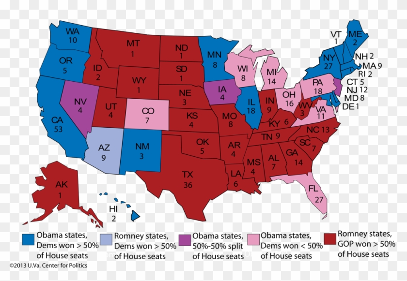 Mapping Democratic Presidential And House Results In - States With Net Neutrality #984111
