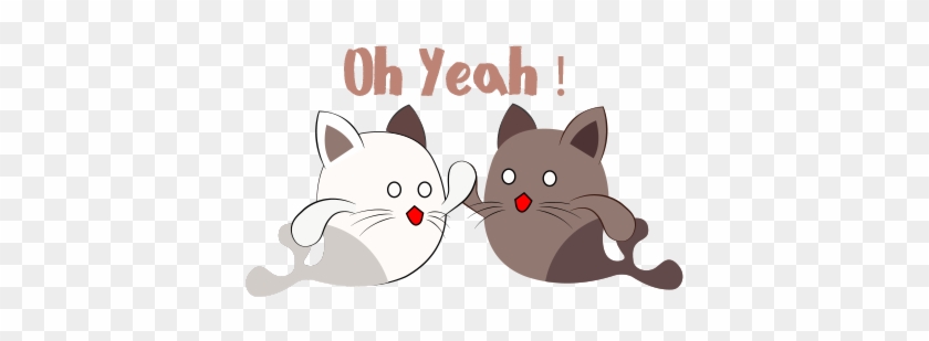 Chocolate Cat Emoji & Sticker Messages Sticker-11 - Cat Yawns #984222