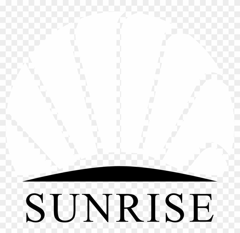 Sunrise Logo Black And White - Graphics #984395