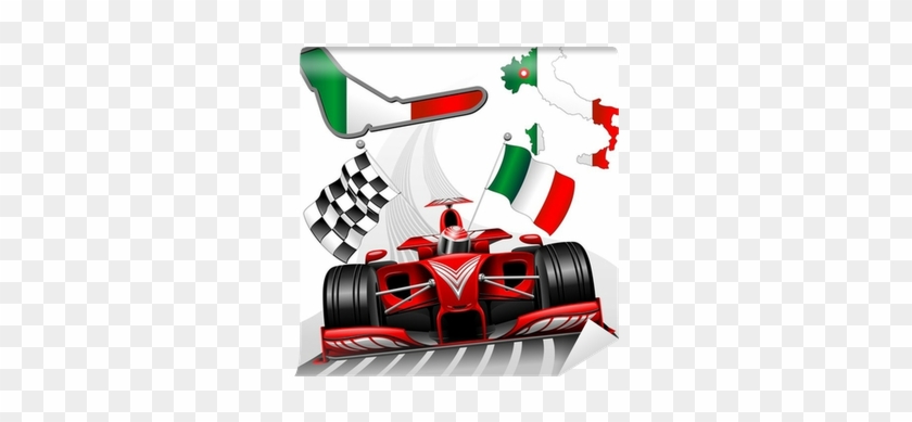 Formula 1 Red Race Car Gp Monza Italy Wall Mural • - Formula 1 Red Race Car Magnets #984516