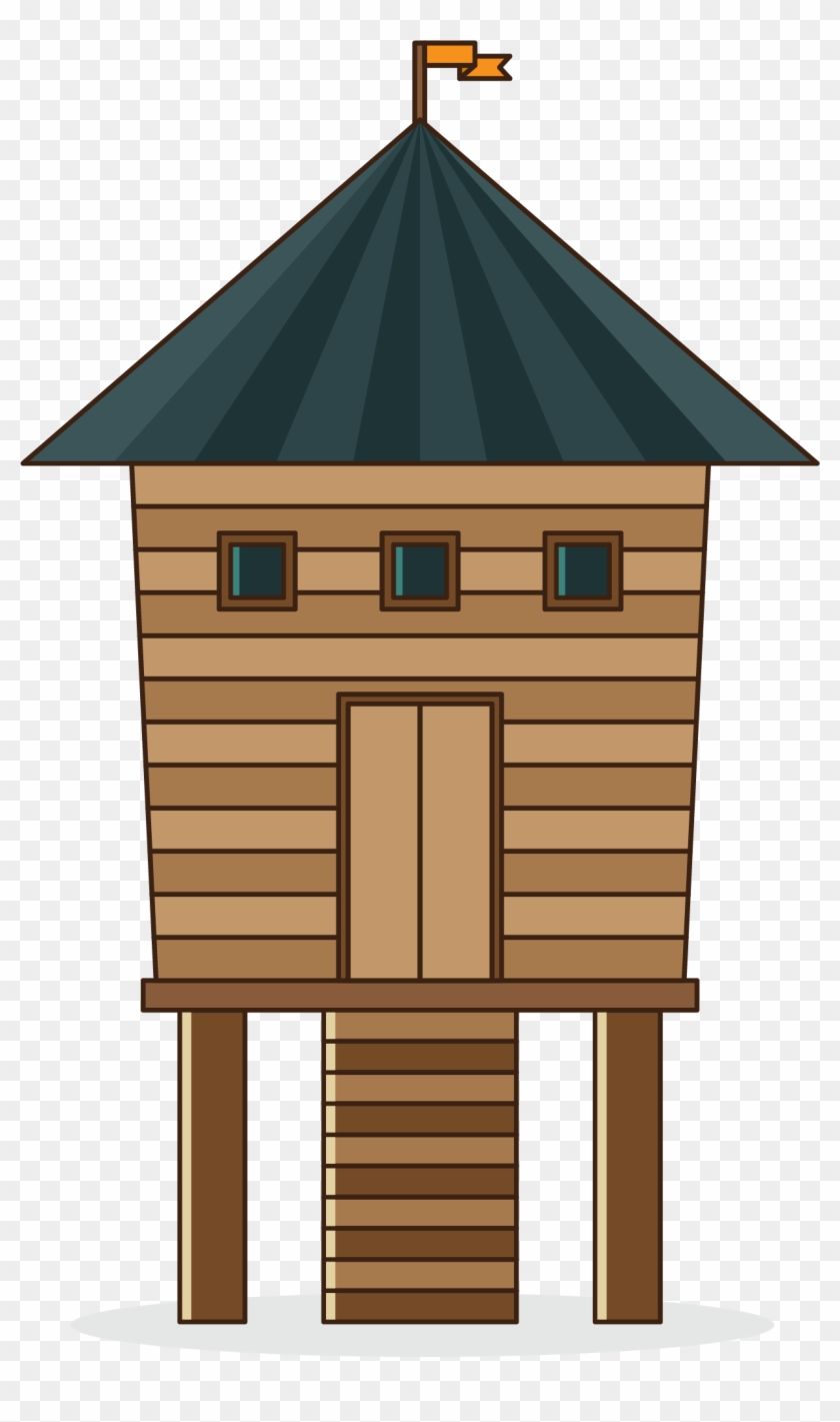 House Euclidean Vector Illustration - Log Cabin Cartoon #984890