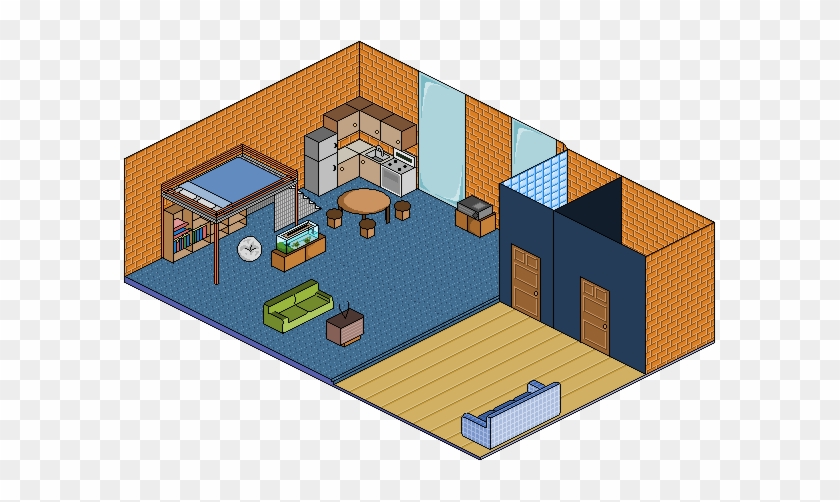 Isometric Loft Of Pixelly Doom By Kasdan - Floor Plan #984913