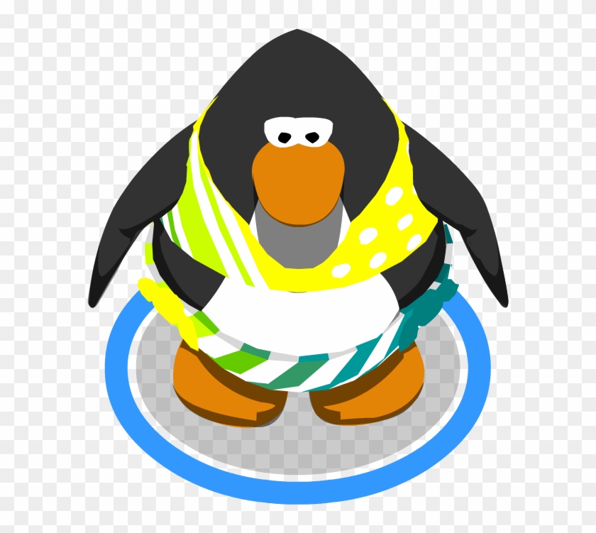 Lemon Lime Stripe Bikini Ingame - Club Penguin Penguins Png #984962