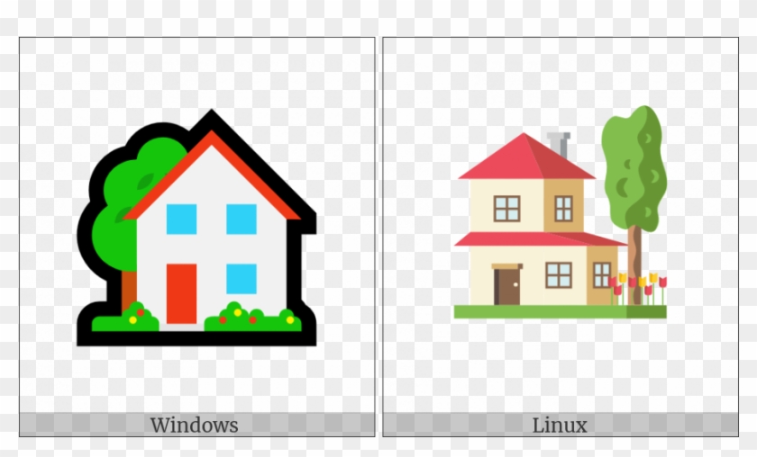 House With Garden On Various Operating Systems - Thanksgiving Emoji #985036