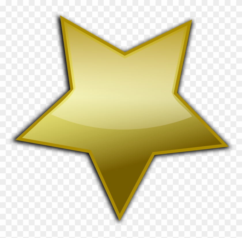 Free Gold Button 014 - Gold Star Vector Png #985057