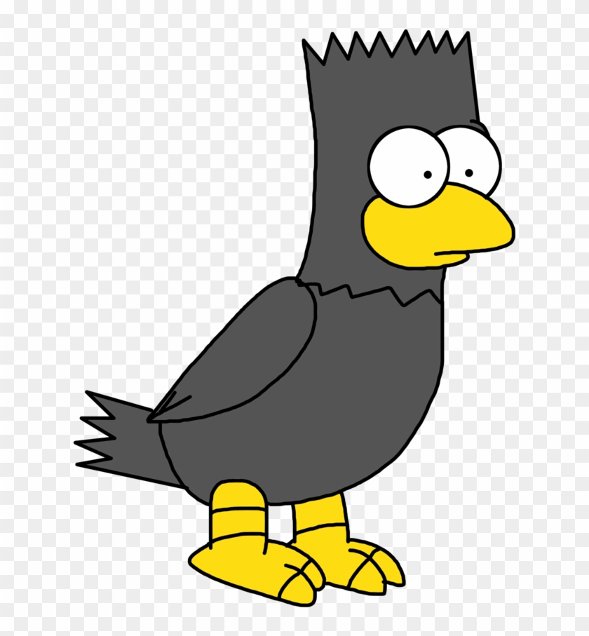 Bart As The Raven By Marcospower1996 - Raven Bird Drawings Cartoon #985078