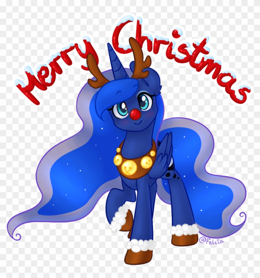 Felcia, Blushing, Cute, Looking At You, Lunabetes, - Merry Christmas Luna #985154