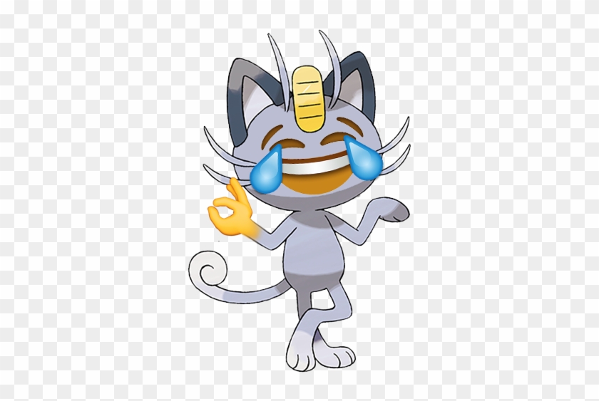 198 Alolan Meowth With Tears Of Joy Crying Laughing - Emoji #985183