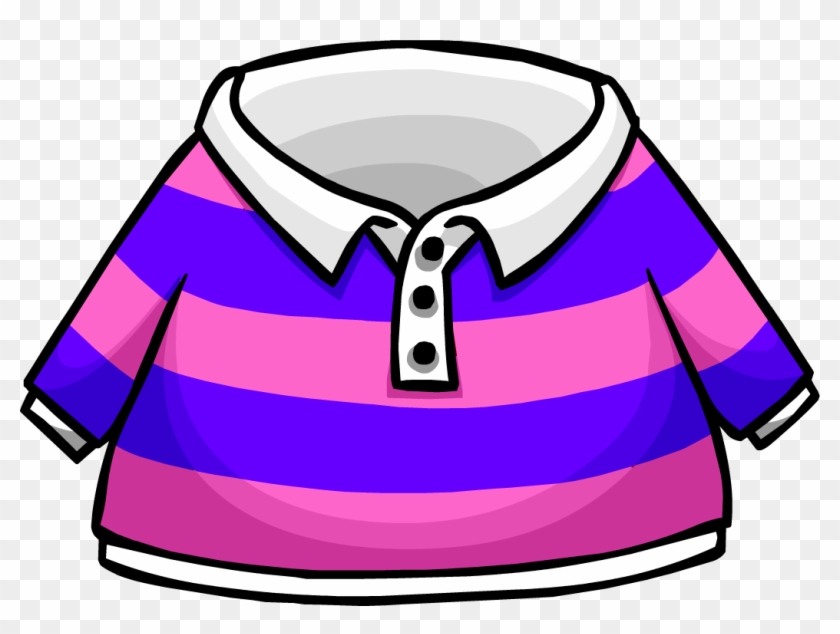 Pink Striped Rugby Shirt - Ropa De Club Penguin #985222