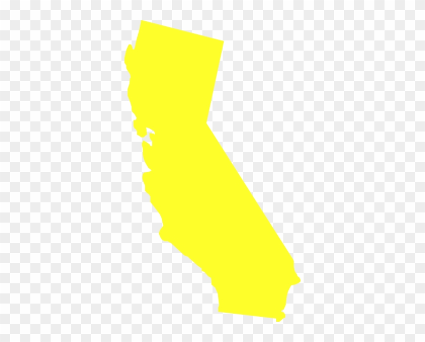 Yellow Outline Of California #985233