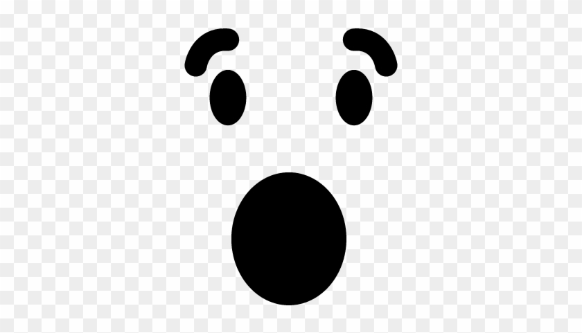 Surprised Emoticon Square Face With Open Eyes And Mouth - Ghost Face Template #985236