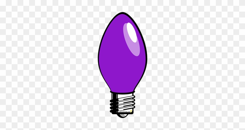 Purple Christmas Tree Light Bulb - Blue Christmas Tree Light Bul Oval Ornament #985267