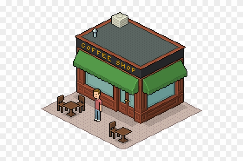 Create An Isometric Coffee Shop In Photoshop - Pixel Art Isometrico #985270