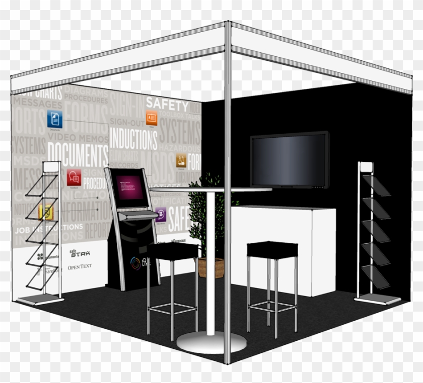 Exhibition Floor Plan A 3d Mockup Of The Booth We Produced - Trade Show Booth Layout #985298