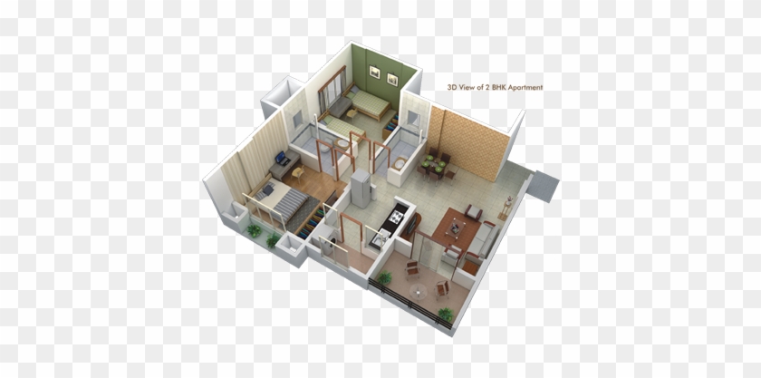 Floor Plan - 2 Bhk Flats In Pune #985314