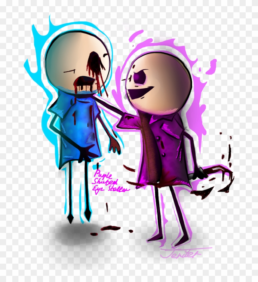 ~purple Shirted Eye Stabber By Jenitet - Illustration #985318
