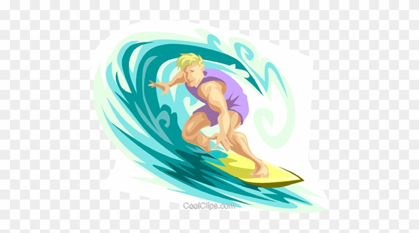 Surfer Dude Royalty Free Vector Clip Art Illustration - Hang Ten Note Cards (pk Of 20) #985487