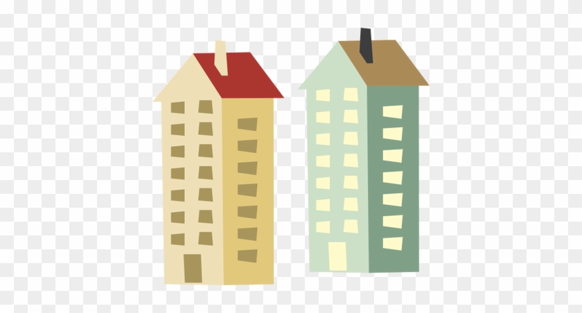 Urban Clipart High Rise Building - Apartment Building Vector Png #985606
