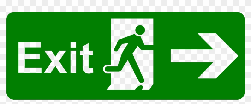 Exit Clipart Transparent - Emergency Exit Signs Vector #985703