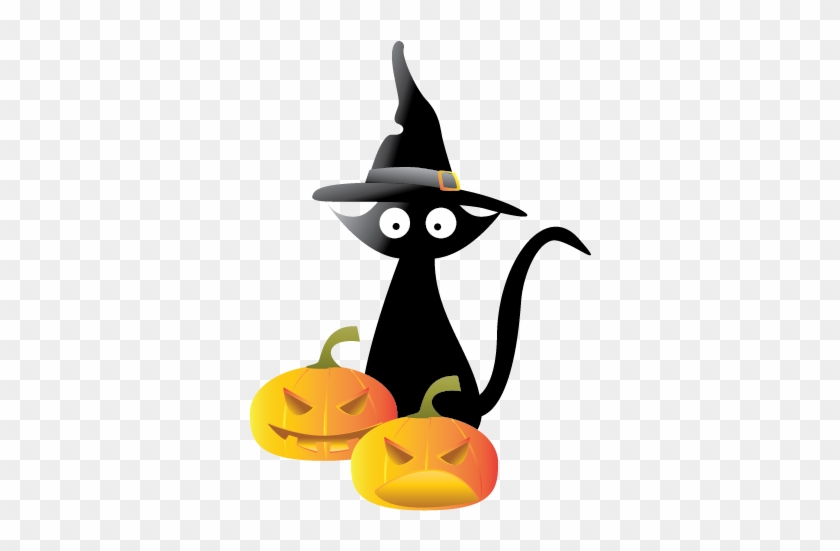 Cat, Feline, Halloween, Hauted, Pampkins, Scary Icon, - Halloween Black Cat Icon #985705
