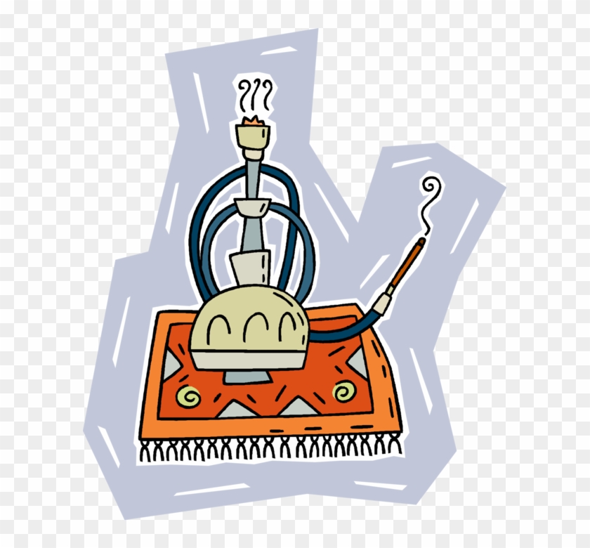 Vector Illustration Of Turkish Hookah Water Pipe For - Illustration #985853