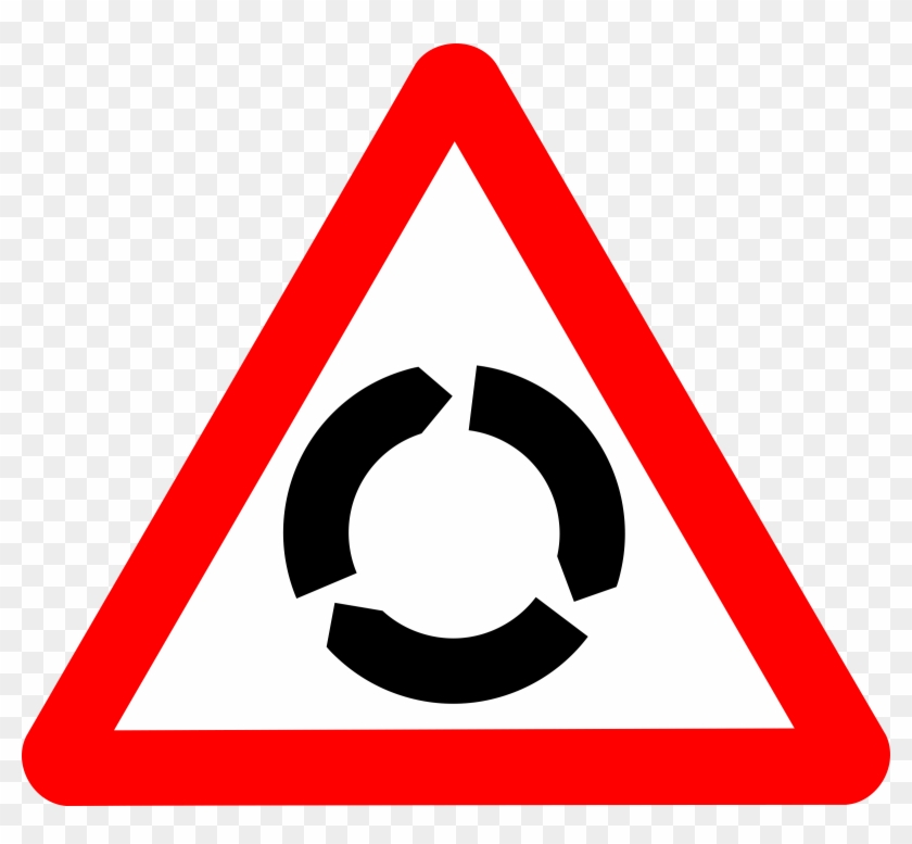 Roundabout Clip Art Medium Size - Landslide Prone Area Sign #985856