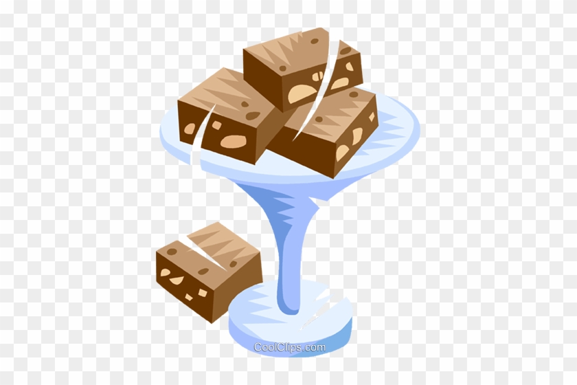 Fudge Brownies Royalty Free Vector Clip Art Illustration - Brownie Clip Art #985903