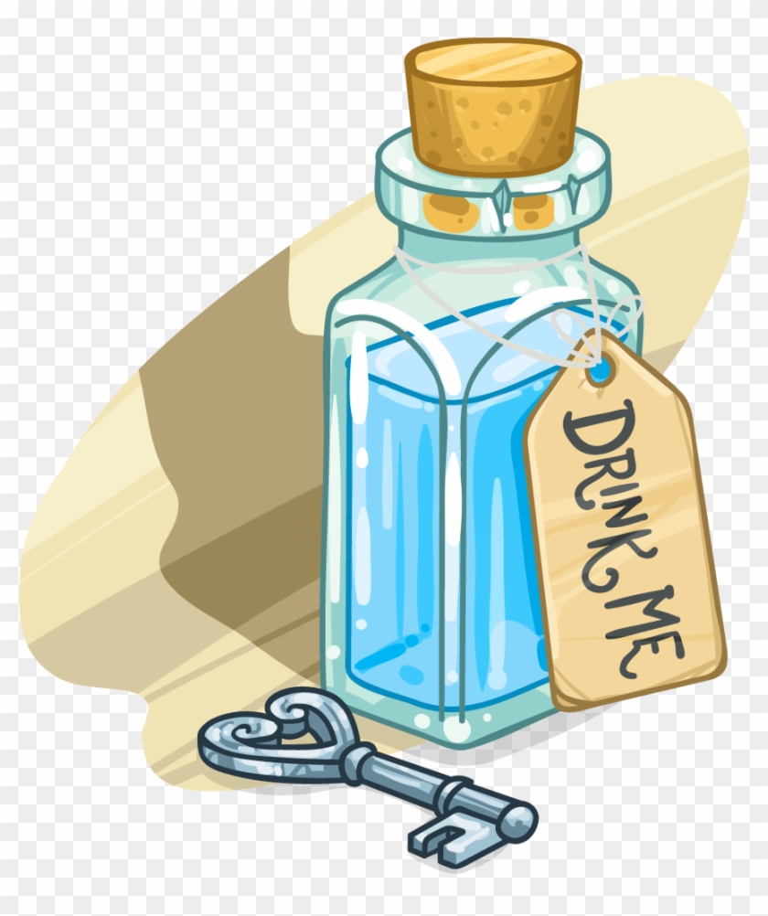 Bottle Clipart Drink Me Pencil And In Color Bottle - Alice In ...