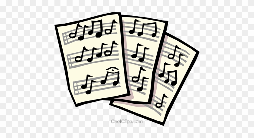 Sheet Music Royalty Free Vector Clip Art Illustration - Song Clipart #985987