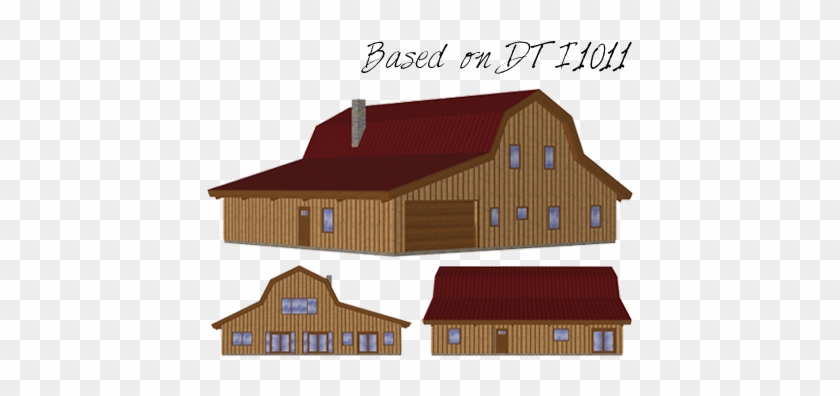 Pre-designed Great Plains Gambrel Barn Home 3d Model - Gambrel #986151