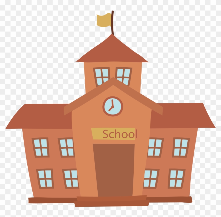 School Cartoon Building - School Png #986220