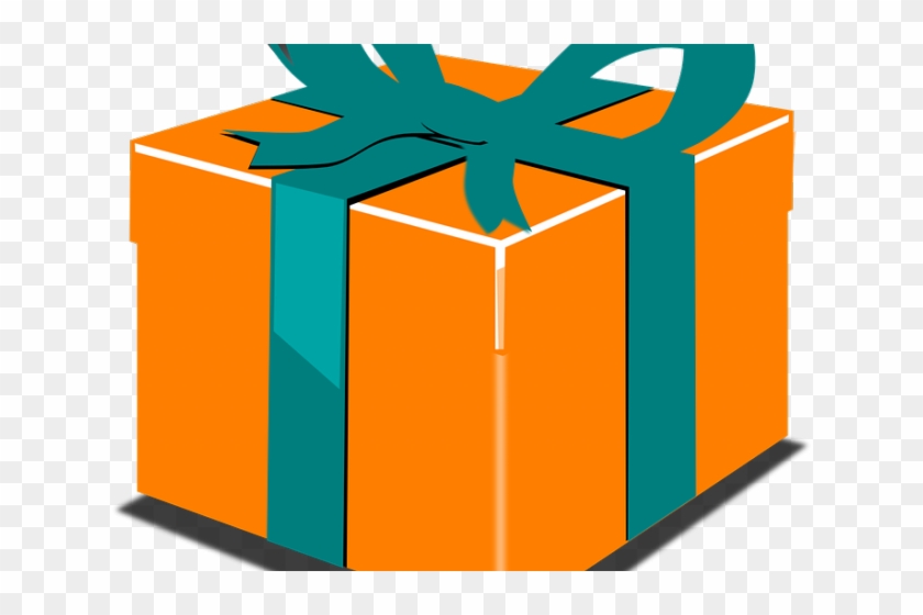 Birthday Present Clipart Orange Present - Подарочная Коробка Вектор Png #986217