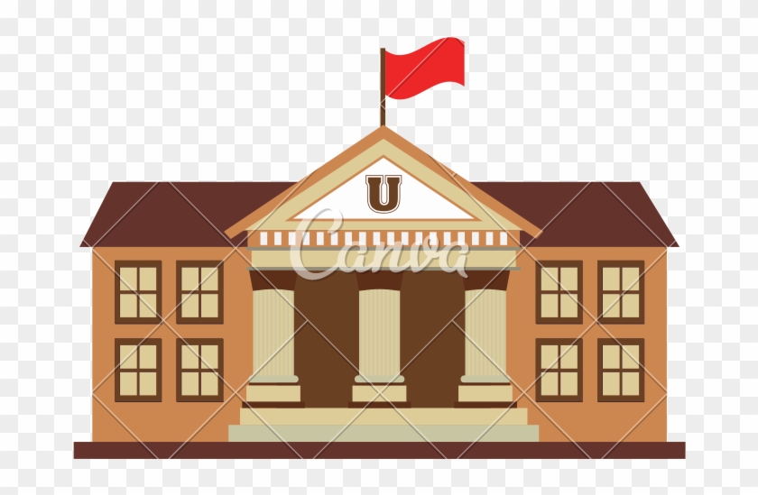 School Building Icons By Canva - University Icon Vector #986226