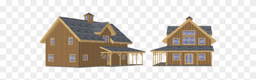 Pre-designed Barn Home 3d Renderings Example4 Ponderosa - Architectural Rendering #986234