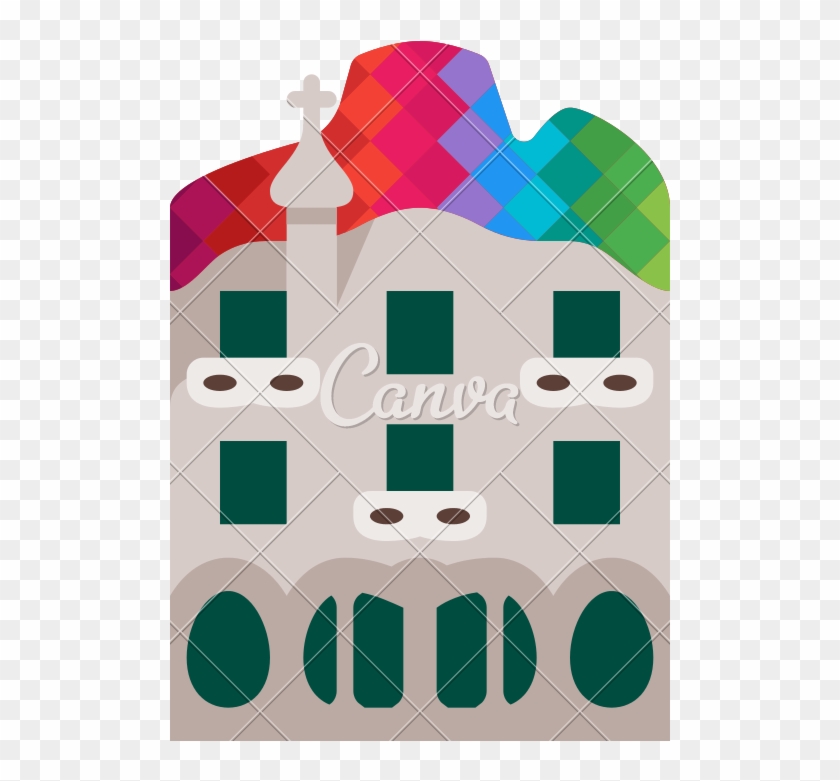 Creative Religious Building Vector Icon Illustration - Casa Batlló Planos #986247