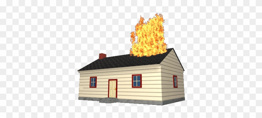 House Fire - Cartoon House On Fire Gif #986289