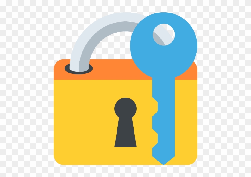 Closed Lock With Key Emoji - Candado Y Llave Png #986336
